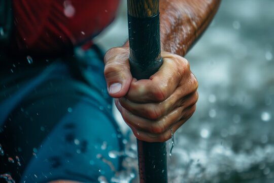 closeup of hands gripping paddle during intense moment