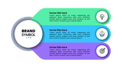 Infographic template. Banners with icons and 3 steps