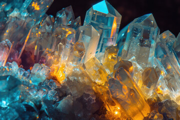 Close-Up of Colorful Crystal Collection