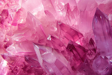 Close-Up View of Pink Crystals