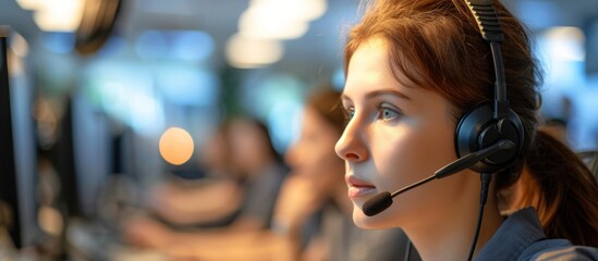 Hardworking call center agent determined to assist numerous customers.
