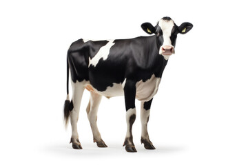 A dairy cow on white background.