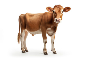 A cow on white background.