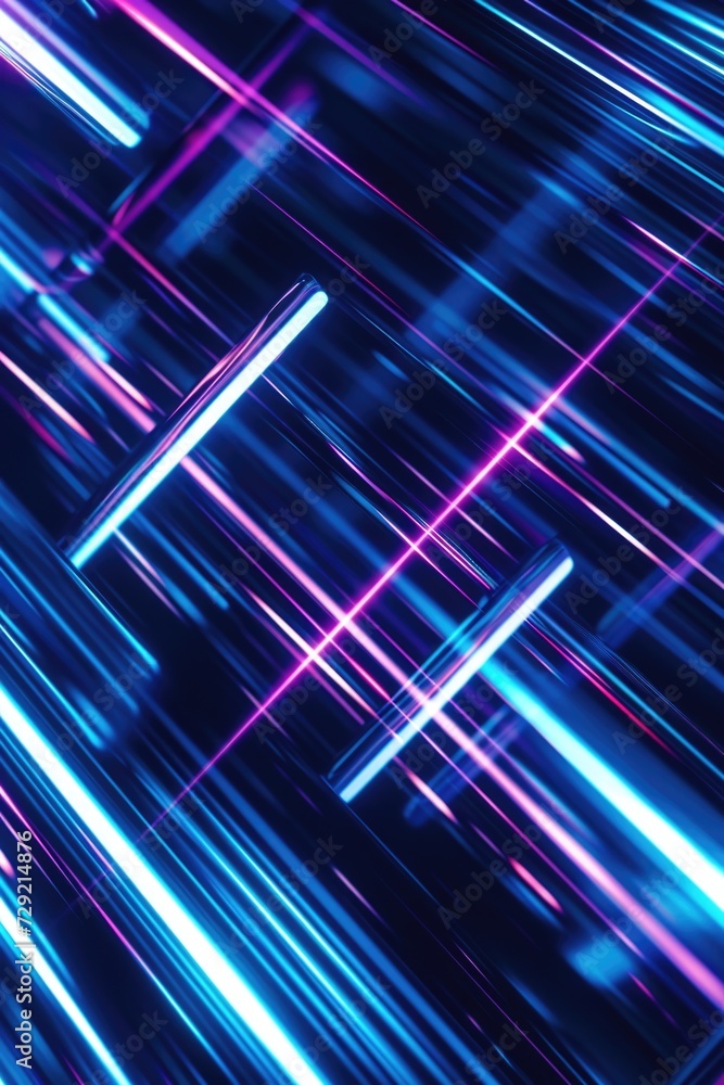 Poster A vibrant abstract background featuring blue and purple colors with intersecting lines. Suitable for various creative projects