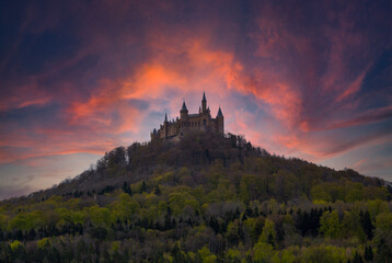 From the mountain called Zeller Horn (929 meters) you can enjoy the best view of Hohenzollern...