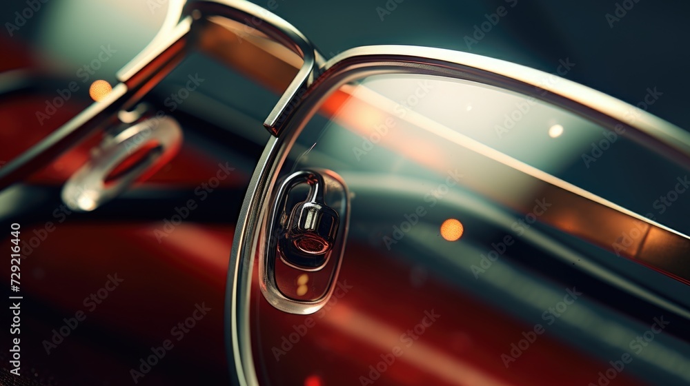 Aufkleber glasses sitting on top of a table. can be used to depict a variety of concepts related to vision, ey