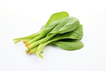 bunch of spinach leaves on a white surface