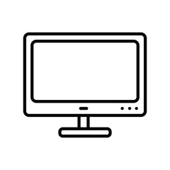 moniter icon with white background vector stock illustration