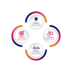 Fototapeta premium Modern Infographic Options Banner