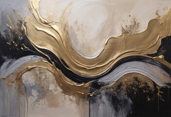Abstract painting of black