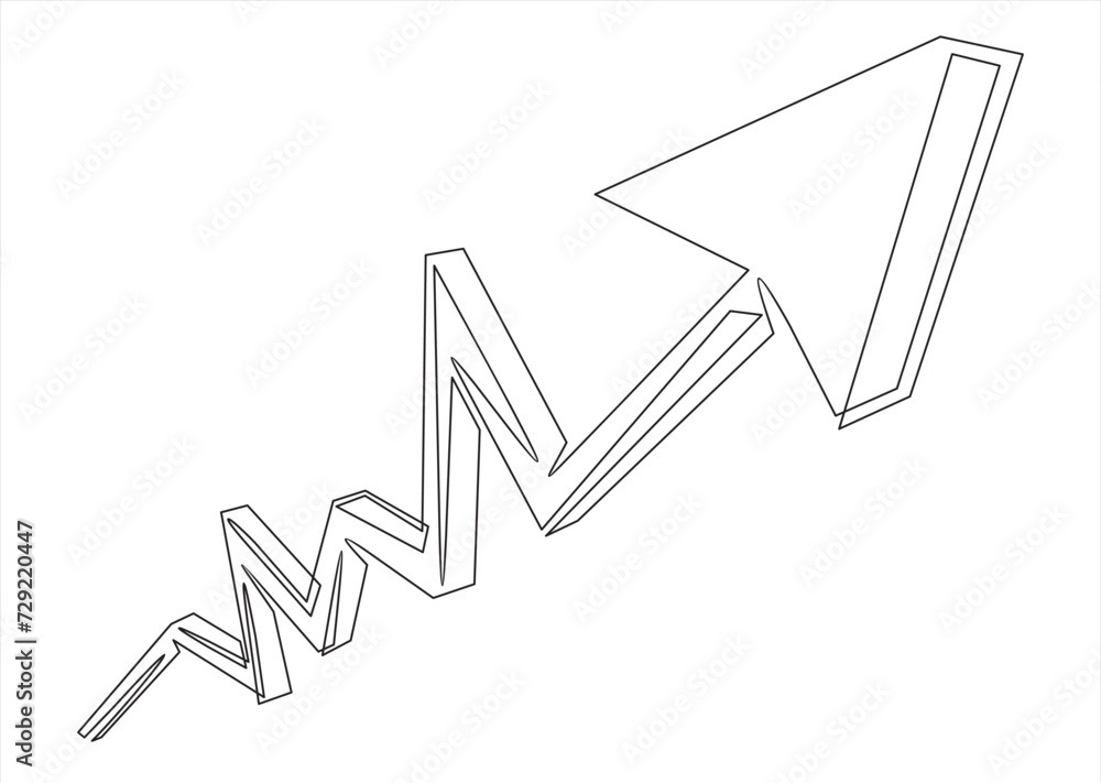 Poster arrow icon line continuous drawing vector. one line arrow icon vector background. arrow icon. contin
