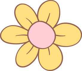 Retro groovy st patrick day flower