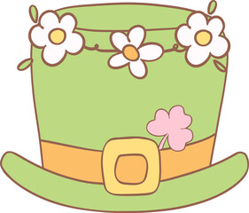 Retro groovy st patrick day hat