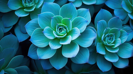 Close-Up of Blue Succulent Plants