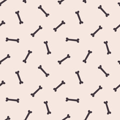 Seamless pattern with halloween bones