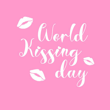 world kissing day social media banner title