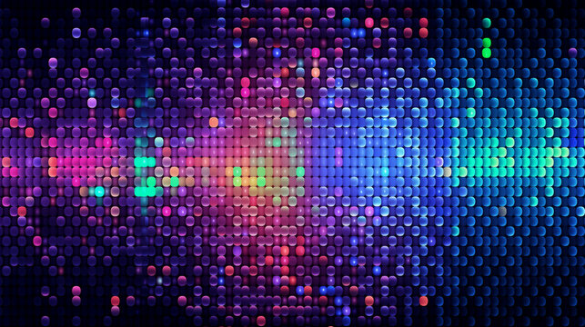 Abstract Array of Multicolored Dots Creating a Gradient Effect on a Digital Display. Background, wallpaper.