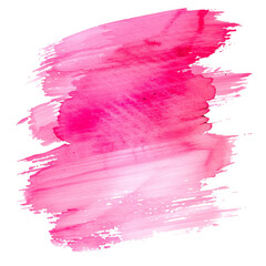 pink watercolor brush strokes isolated on a white background