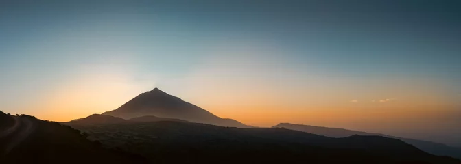 Foto auf Acrylglas Kanarische Inseln Teide landscape at sunset
