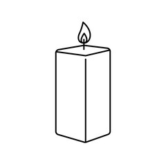 Soy wax candles flat element.