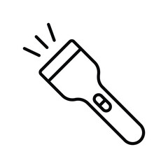 torch icon with white background vector stock illustration