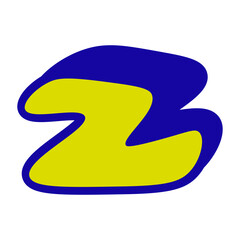 color icon abstract shape in vector. template for logo sign sticker design in flat style