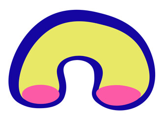 color icon abstract shape in vector. template for logo sign sticker design in flat style