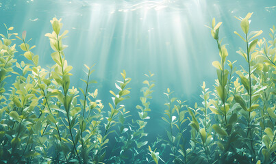Obraz na płótnie Canvas pastel colored Seaweed ,Generative AI