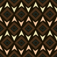 Seamless pattern imitating an African pattern made by hand