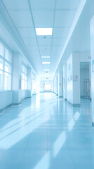 Blurred background of Hospital hallway. medicine concept.