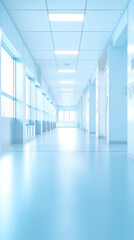 Fototapeta premium Blurred background of Hospital hallway. medicine concept.