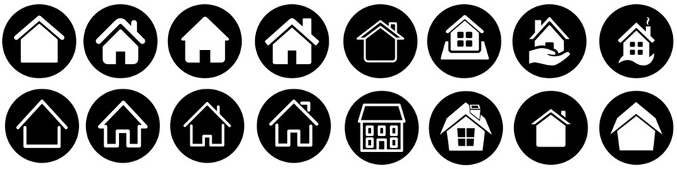 House icon vector set. Home illustration sign collection. Building symbol or logo.