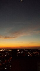 Sunset in the clouds over Curitiba, Brazil