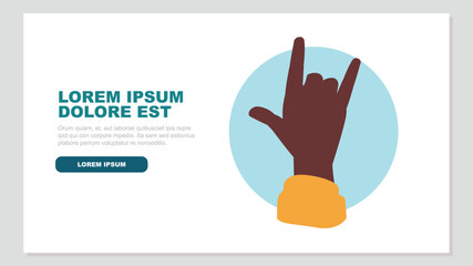 Vektor-Illustration einer Hand, die eine Teufels-Geste macht - Stock Graphics