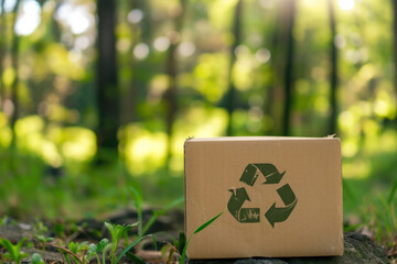 Recyclable Cardboard Box With Symbol