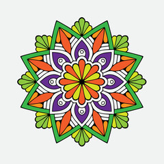 colourful mandala Free Vector design 