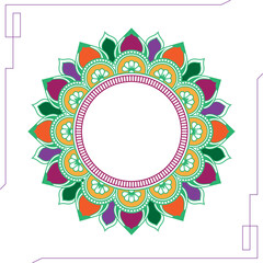 colourful mandala Free Vector design 