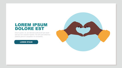 Vektor-Illustration von zwei H&auml;nden, die ein Herz Geste - Stock Graphics