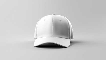 White Baseball Cap Mockup. Sporty Fashion, Urban Style and Customizable Design.