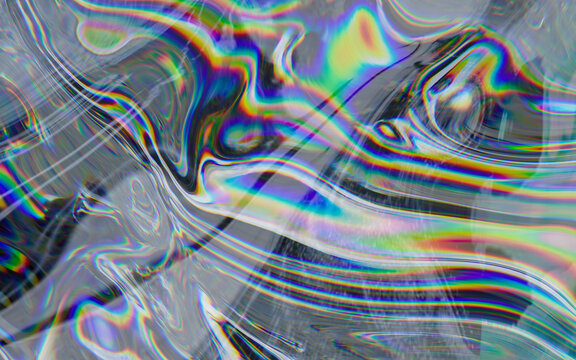 Psychedelic Liquid Swirl Patterns with Rainbow Colors