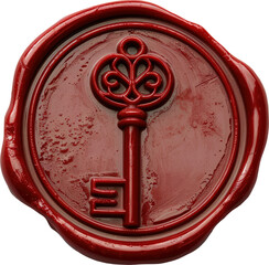 Wax seal with key transparent background PNG clipart