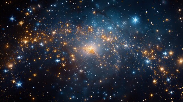 Conceptual image of the Collinder Cluster, showcasing its distinctive coathanger shape and star arrangement Generative AI