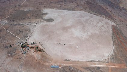 airfield and lodge at big pan, Bitterwasser, Namibia