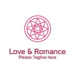 Love n Romance Logo design modern and minimal concept