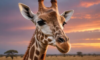 Obraz premium Giraffe Haven: A Savanna Wildlife Sanctuary Unveiled