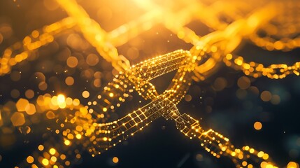 Blockchain technology background. Cryptocurrency fintech block chain network and programming concept. Abstract Segwit. : Generative AI