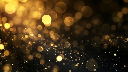 Black and golden abstract bokeh background : Generative AI