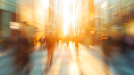 city business people abstract background blur motion : Generative AI