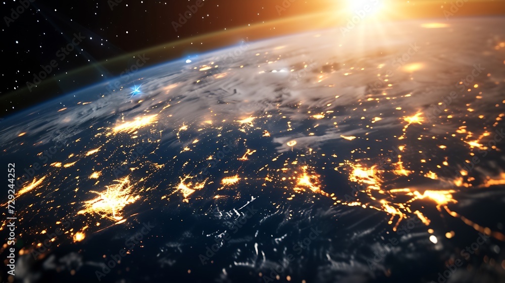 Poster Global network internet Concept. : Generative AI