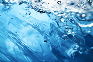 A close-up splash, vibrant and dynamic. High-speed water movement, frozen in a single moment